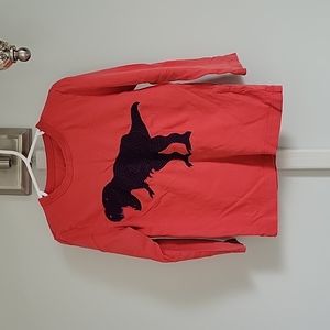 Mini boden embroidered T Rex long sleeve t shirt